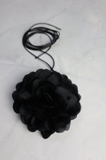 Choker cu trandafir negru Accesoriu pentru gât Lantisor cu floare 